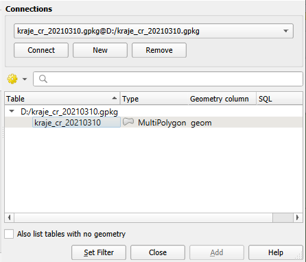 Connection to GeoPackage in QGIS