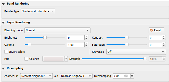 Symbology of raster in QGIS