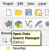 A button to open the “Open Data Source Manager”.