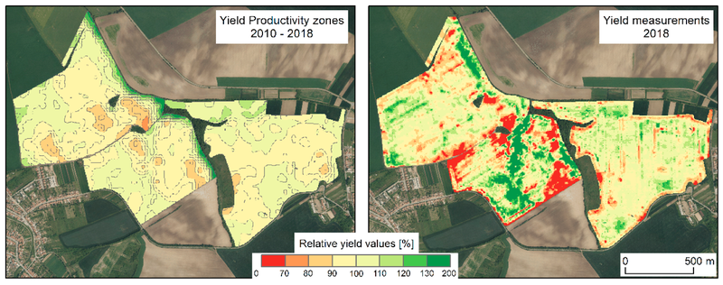 The analysis of yield productivity zones